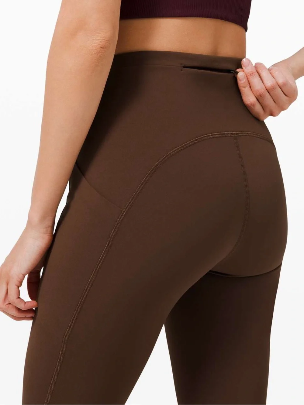 Lululemon Swift Speed High-Rise Cropped Leggings in Brown Earth, 21” SZ 10